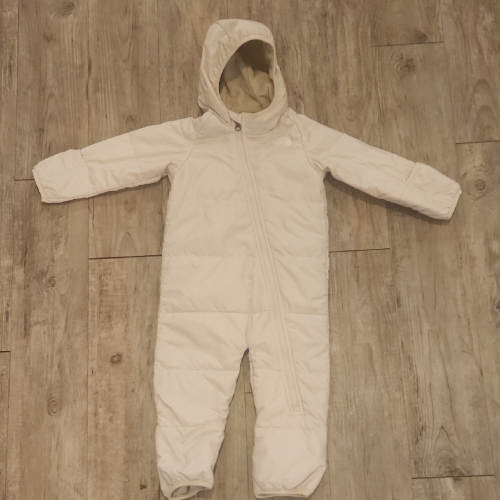 The North Face Infant Plush Hooded Snowsuit - Cream